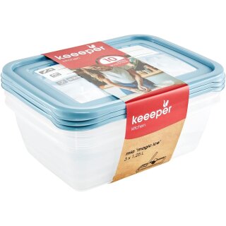 keeeper Gefrierdosen-Set Mia "Magic Ice" 3x 1,25 Liter