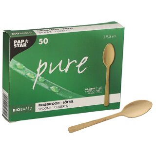 PAPSTAR Fingerfood-Löffel "pure" 95 mm natur