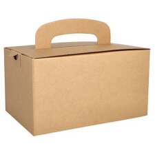 PAPSTAR Lunch-Box "pure" mit Tragegriff braun...