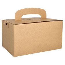 PAPSTAR Lunch-Box "pure" mit Tragegriff braun