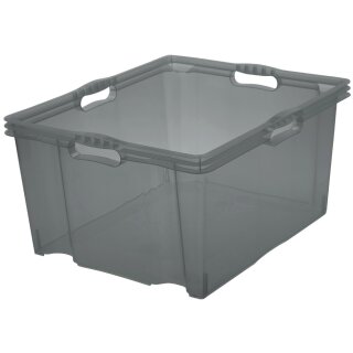 keeeper Aufbewahrungsbox "franz" 44 Liter crystal-grey transparent