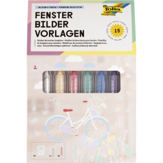 folia Fensterbilder-Vorlagen "BLOOM & GROW" - Premium