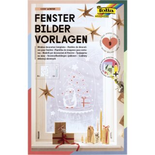 folia Fensterbilder-Vorlagen "COSY WINTER" inkl. Kreide