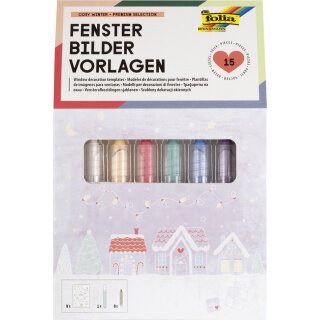 folia Fensterbilder-Vorlagen "COSY WINTER" - Premium