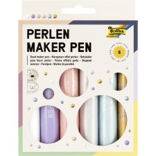 folia Perlenfarbe Perlen maker Pen farbig sortiert 6 Stück