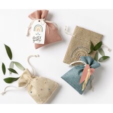 folia Stoffbeutel Jute Style "BOHO CHIC" 10...