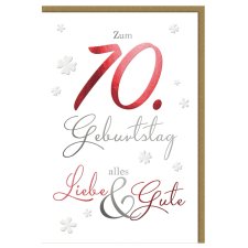 SUSY CARD Geburtstagskarte - 70. Geburtstag "Schrift"