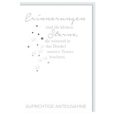 SUSY CARD Trauerkarte "Spruch-Sterne"