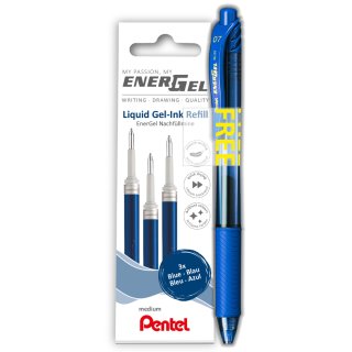 Pentel Liquid Gel-Tintenroller-Mine LR7 PROMO-Pack blau