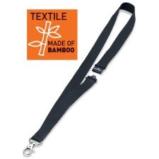 DURABLE Textilband 20 ECO mit Karabiner Bambus schwarz