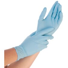 HYGOSTAR Nitril-Handschuh EXTRA SAFE M blau puderfrei 100...