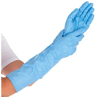 HYGOSTAR Nitril-Handschuh EXTRA SAFE SUPERLONG M blau 50 Stück