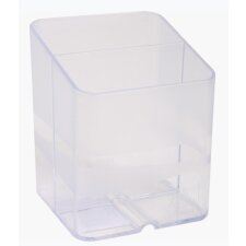 EXACOMPTA Stifteköcher PEN-CUBE 2 Fächer kristall