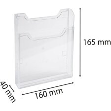 EXACOMPTA Wand-Prospekthalter A5 hoch 1 Fach glasklar