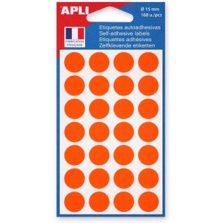 APLI Markierungspunkte Durchmesser: 15 mm orange 168 Stück