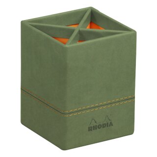 RHODIA Stifteköcher aus Kunstleder salbei