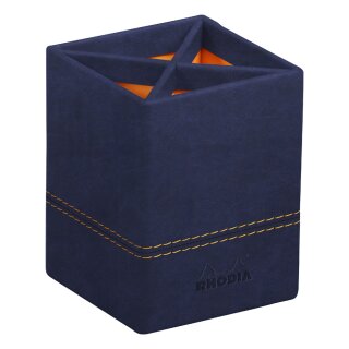 RHODIA Stifteköcher aus Kunstleder nachtblau