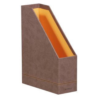 RHODIA Stehsammler aus Kunstleder DIN A4 schokolade