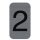 EXACOMPTA Selbstklebeschild Zahl "2" 25 x 44 mm