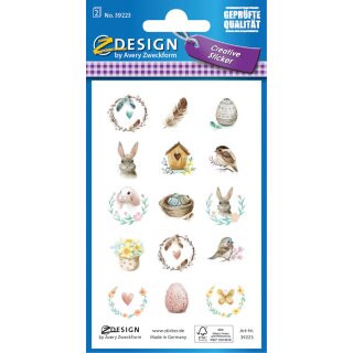 AVERY Zweckform ZDesign Oster-Sticker "Oster-Boho" 2 Blatt à 15 Sticker