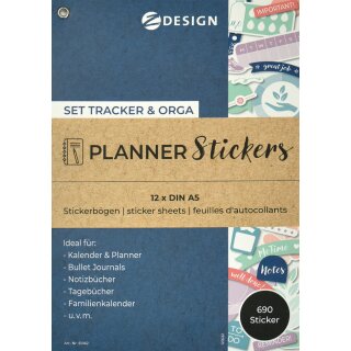AVERY Zweckform ZDesign Planungs-Sticker "TRACKER & ORGA" 690 Sticker