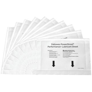 Fellowes Schmiermittel-Blätter für Aktenvernichter 10 Blatt