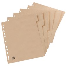 Oxford Karton-Register TOUAREG blanko DIN A4 5-teilig beige