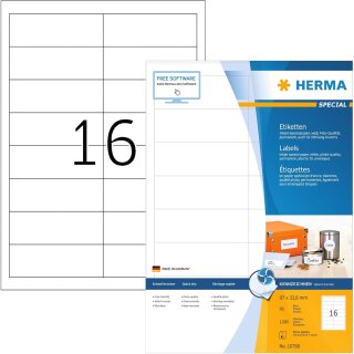 HERMA Inkjet-Etiketten 97 x 33,8 mm weiß 1.280 Etiketten