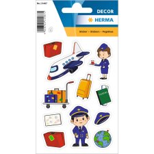 HERMA Sticker DECOR "Pilot" aus Papier 3 Blatt...
