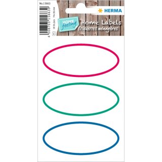 HERMA Haushalts-Etiketten HOME 82 x 36 mm grauer Rand