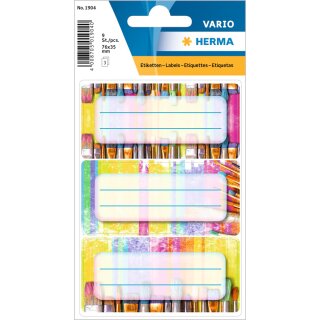 HERMA Buchetiketten VARIO "Pinsel" 76 x 35 mm 3 Blatt à 3 Etiketten
