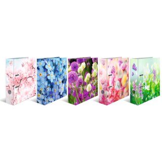 HERMA Sortiment Motivordner "Blumen" 10 Ordner sortiert in 5 Motiven