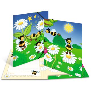 HERMA Eckspannermappe Tiere "Bienenwiese" Karton DIN A3
