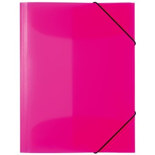 HERMA Eckspannermappe aus PP DIN A4 neon-pink