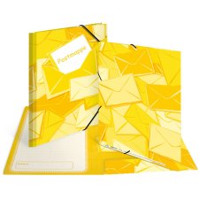 HERMA Postmappe mit Gummizug DIN A4 Karton gelb bedruckt