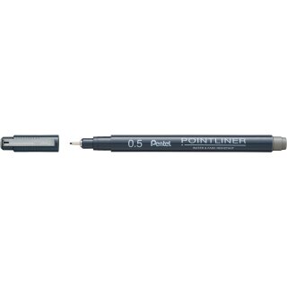 PentelArts Permanent Fineliner Pointliner grau 0,5 mm