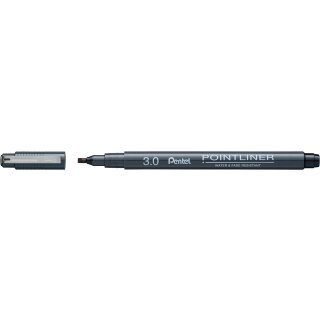 PentelArts Permanent Fineliner Pointliner schwarz 3,0 mm