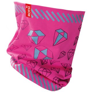 ROTH Kinder-Jersey-Schlauchschal ReflActions "Diamant" pink