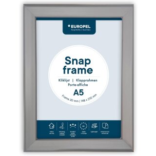 EUROPEL Plakatrahmen DIN A5 20 mm silber eloxiert