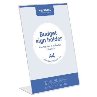 EUROPEL Tischaufsteller Budget DIN A4 hoch schräg