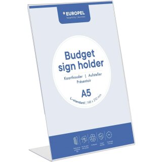 EUROPEL Tischaufsteller Budget DIN A5 hoch schräg