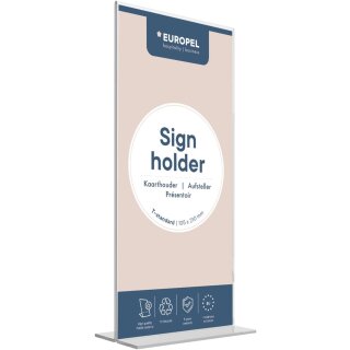 EUROPEL Tischaufsteller Acrylic 105 x 210 mm gerade