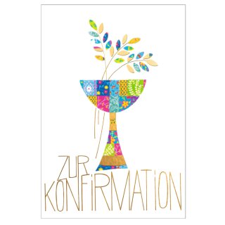 SUSY CARD Konfirmationskarte "Mosaikkelch"