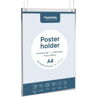 EUROPEL Plakathalter DIN A4 hoch transparent
