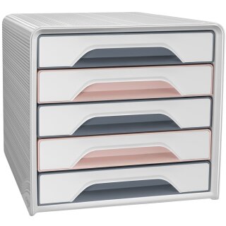 CEP Schubladenbox Smoove Mineral 5 Schübe puderrosa
