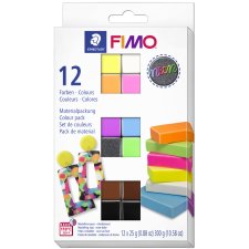 FIMO Modelliermasse-Set "neon" 12er Set