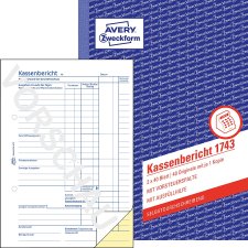 AVERY Zweckform Formularbuch Kassenbericht SD DIN A5 2 x...