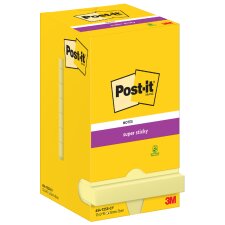 Post-it Super Sticky Notes Haftnotizen 76 x 76 mm gelb 12...