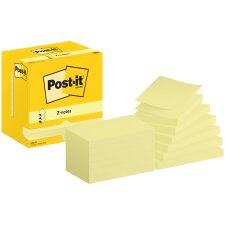 Post-it Z-Notes Haftnotizen 127 x 76 mm gelb 12...