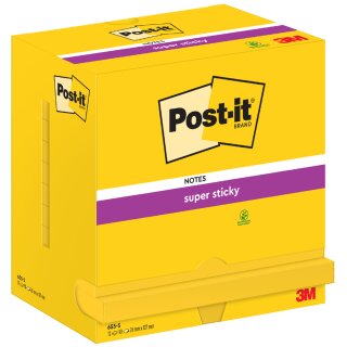 Post-it Super Sticky Notes Haftnotizen 127 x 76 mm gelb 12 Blöcke á 90 Blatt